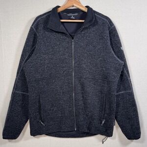 Kuhl Thermokore Sweater Mens Large Gray Quarter Zip Fleece Outdoor Pullover